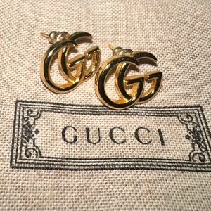 Gucci GG Marmont Gold Tone Earrings